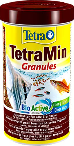 Tetramin Granules Mangime Per Pesci Sotto Forma Di Granuli Fini Per Tutti I Pesci Ornamentali D'Acqua Dolce, 500 Ml