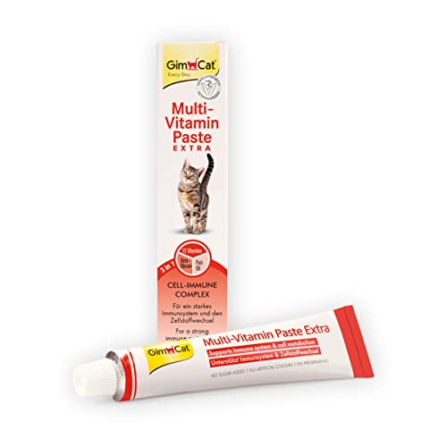 Gimcat Multi-Vitamin Pasta Extra - Snack Per Gatti Con Beta-Glucano E Omega 3/6 Per Una Protezione Salutare Delle Cellule - 1 Tubetto (1 X 200 G)