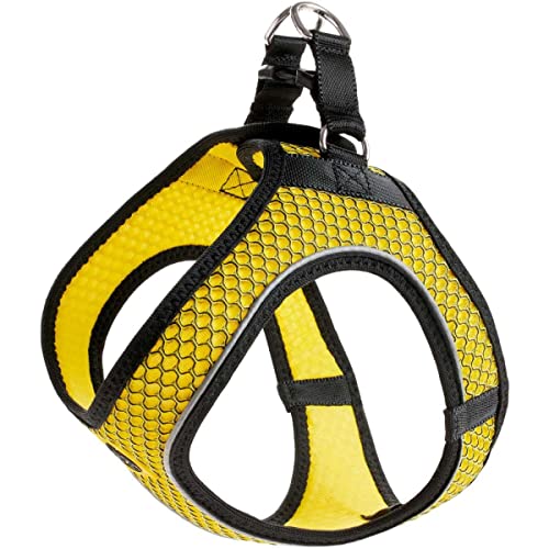 Hunter Hilo Comfort Bvb - Imbracatura Per Cani Con Rete 3D, Riflettente, Xxs-Xs, Colore: Giallo