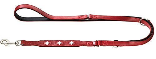 Hunter Swiss - Guinzaglio Da Allenamento In Pelle Biologica, Taglia M, Colore: Nero