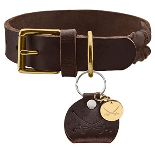 Hunter Sansibar Solid - Collare Per Cani, In Pelle, Resistente, Antiscivolo, 65 L, Colore: Marrone Scuro