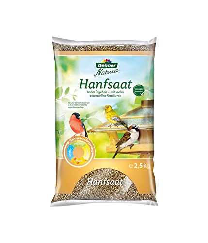 Dehner Natura Mangime Per Uccelli Selvatici, Semi Di Canapa, 2,5 Kg
