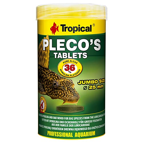 Pleco'S Tablets 250Ml / 135G - Mangime Con Spirulina E Legno Di Quercia Per Specie Grandi Della Famiglia Dei Loricaridi