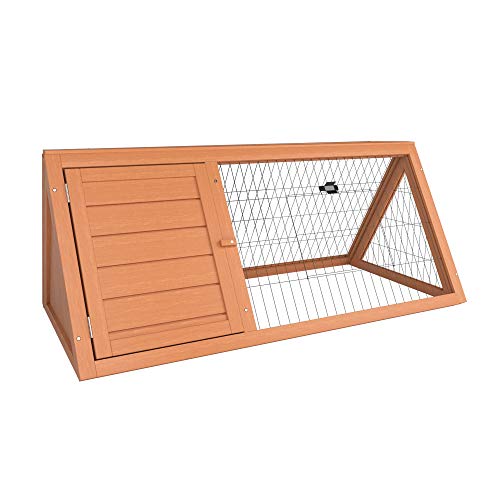 Home Discount Triangolo Pet Conigliera In Legno, Bunny Guinea Pig Cage Animal House Enclosure Outdoor Run