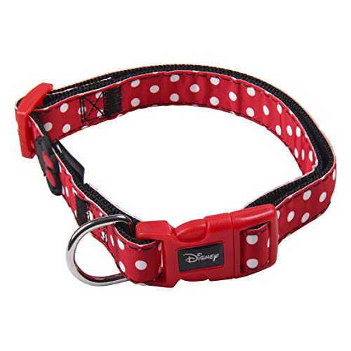 Cerdá Life'S Little Moments Collare Per Cani Minnie - Licenza Ufficiale Disney Minnie Mouse, Cranberry, S-M