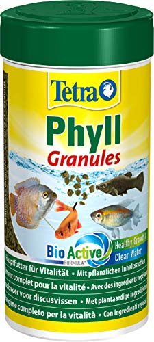 Tetra Phyll Granules Mangime Completo Per La Vitalità, Con Ingredienti Vegetali, 250 Ml