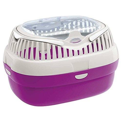 Ferplast Trasportino Per Conigli, Porcellini D'India E Ratti Aladino Large Fessure Di Ventilazione, Comoda Maniglia, Chiusura Sicura, 36 X 26 X H 23 C