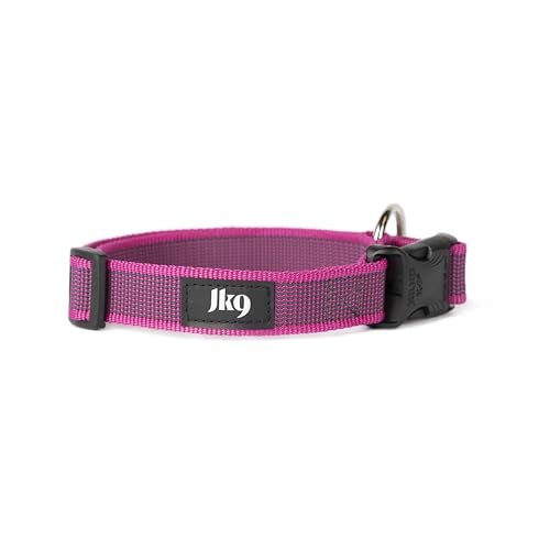 Julius-K9 Collare Color & Gray, 25 Mm (39-65 Cm), Rosa-Grigio