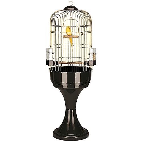 Ferplast Gabbia Per Uccelli Max 6 Gabbia Per Pappagalli, Cacatua, In Metallo, Accessori Inclusi Posatoi Ruote, 53 X 53 X H 165 Cm.