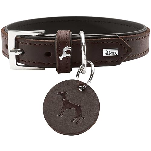 Hunter Collare Larvik, 60 Soft Vera Pelle Di Vacca, Marrone Scuro/Nero