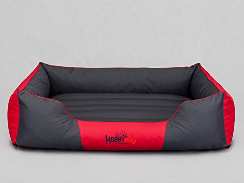 Hobbydog Cordura Comfort Letto Per Cani, Grande, Colore: Rosso/Grigio