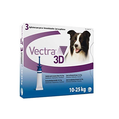 Vectra Vectra 3D Spot-On Soluzione 3 Pipette 3,6 Ml Cani Da 10 A 25 Kg Blu