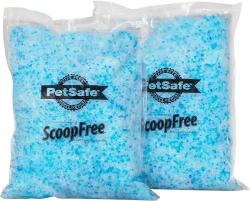Petsafe - Lettiera Per Gatti In Cristalli Non Agglomeranti Blu Premium Scoopfree, Confezione Doppia