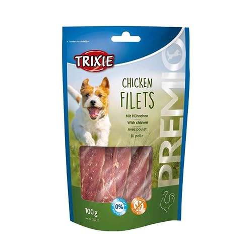 Trixie Leckerli Premium 31532 - Filetti Di Pollo Per Cani, Senza Glutine, Senza Cereali E Zucchero, Gustosi Ricompensa Per Allenamento E Casa