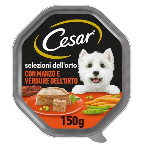 Cesar Selezioni Dell'Orto Cibo Per Cane Con Manzo E Verdure Dell'Orto 150 G - 14 Vaschette