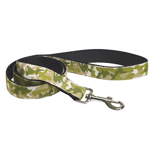 Chapuis Sellerie Sla416 Guinzaglio Per Cani - Collare In Nylon Mimetico Verde - Larghezza 15 Mm - Lunghezza 1,20 M - Misura S