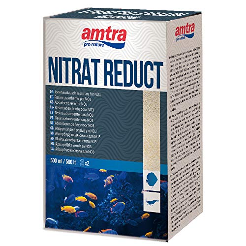Amtra Nitrat-Reduct 500 Ml - Resina Sintetica, Antialghe Per Acquario D'Acqua Dolce, Riduce I Nitrati, 2 Pz Da 250 Ml
