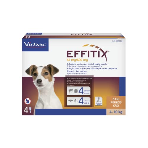 Virbac Effitix 4 Pipette Per Animali Da 4 A 10 Kg