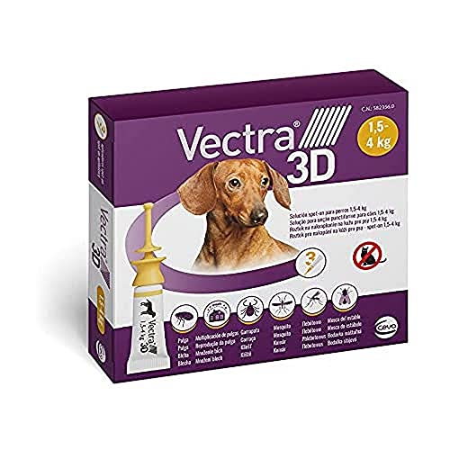 Ceva - Vectra 3D Mini Cani 1,5-4 Kg, 3 Pipette - 1500 G