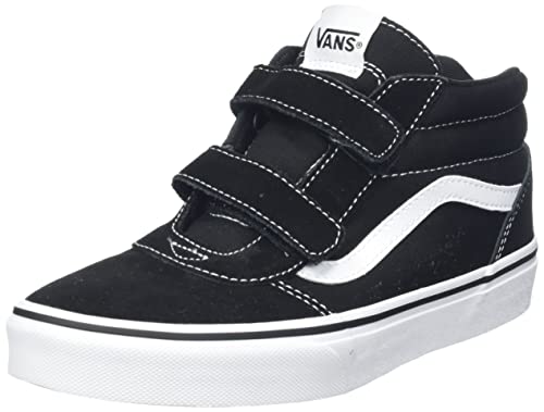 Vans Ward Mid V, Sneaker, Unisex - Bambini E Ragazzi, (Suede/Canvas) Black/White, 19 Eu