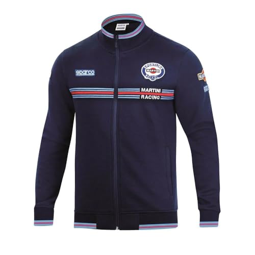 Sparco Martini Racing Felpa, Blu Marino, Standard Unisex Adulto, Multicolore, L