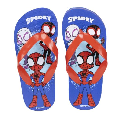Cerdá Life'S Little Moments Ciabatte Per Bambini Di Spidey - Colore Blu E Rosso - Taglia 26/27 - Realizzate Al 100% In Eva - Infradito Da Dito Per Bam