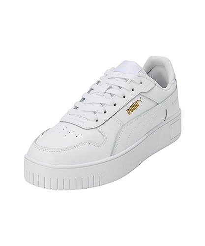 Puma Women Carina Street Scarpe Da Ginnastica, Puma White Puma White Puma Gold, 39 Eu
