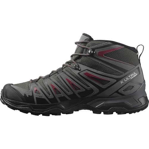 Salomon X Ultra Pioneer Mid Gore-Tex, Scarpe Da Escursionismo Uomo, Peat Quiet Shade Biking Red, 44 2/3 Eu