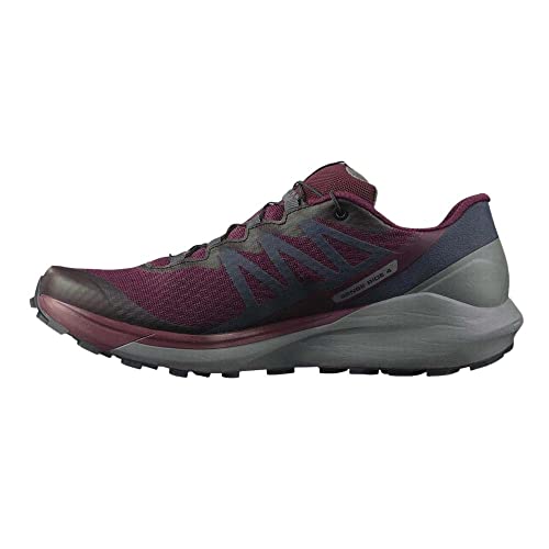 Salomon Sense Ride, Scarpe Da Trail Running Donna, Sense Ride 4 Wine Tasting / Quiet Shade / Ebony, 40 2/3 Eu