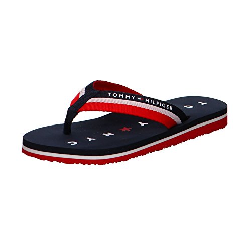 Tommy Hilfiger Infradito Donna Tommy Loves Ny Beach Sandal Scarpe Da Mare, Blu (Midnight), 39 Eu