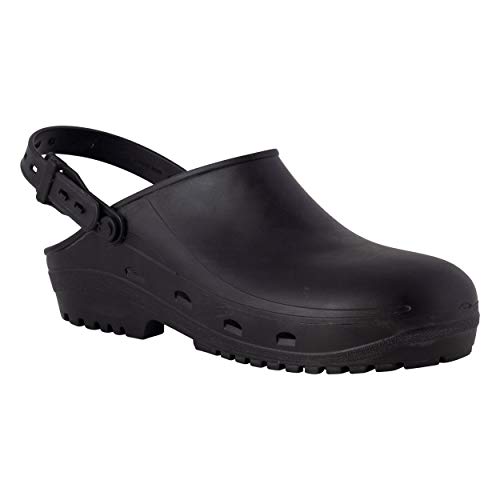 Reposa Max - Zoccoli Sanitari Donna E Uomo In Gomma Con Suola Antiscivolo Src, Ciabatte Sanitarie Anatomiche Con Laccetto Regolabile, Scarpe Sanitarie