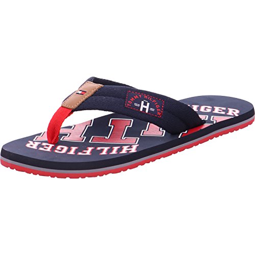 Tommy Hilfiger Infradito Uomo Essential Th Beach Sandal Scarpe Da Mare, Blu (Midnight), 39 Eu