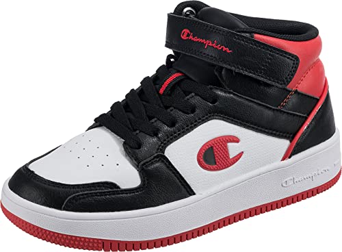 Champion Rebound 2.0 Mid B Gs Sneakers, Uomo, Nero/Bianco/Rosso (Kk003), 43 Eu