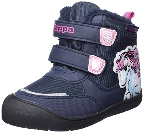 Kappa Flake Tex M, Scarpe Da Neve, Navy/Pink, 25 Eu