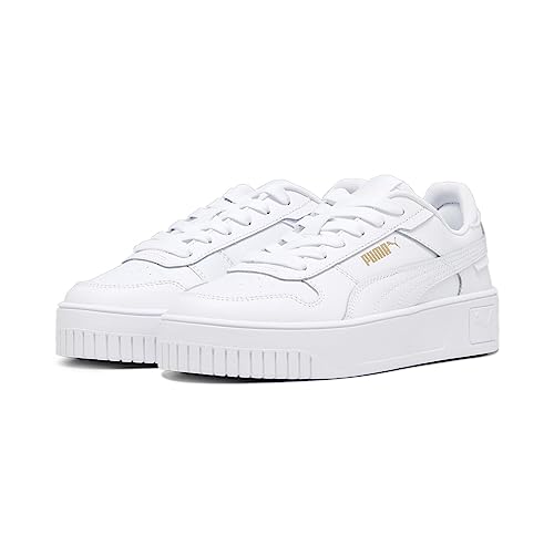 Puma Baby Girl Carina Street Jr Scarpe Da Ginnastica, Puma White Puma White Puma Gold, 36 Eu
