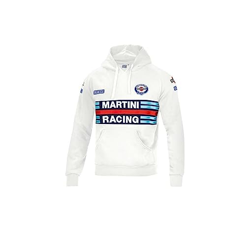 Sparco Martini Racing Felpa, Bianco, Standard Unisex Adulto, Multicolore, L