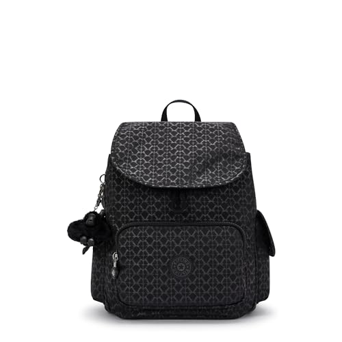 Kipling City Pack S, Zaino Donna, Nero (Signature Emb), Taglia Unica