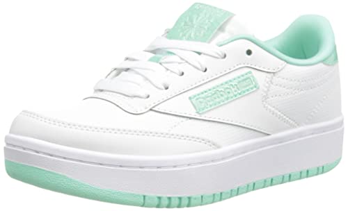 Reebok Club C Double, Scarpe Da Ginnastica Bambina, Ftwr White/Hint Mint/Ftwr White, 37 Eu