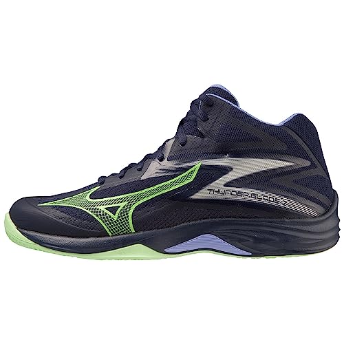 Mizuno Thunder Blade Z Mid, Pallavolo Unisex Adulto, Eveblue Techgreen Iolite, 36.5 Eu