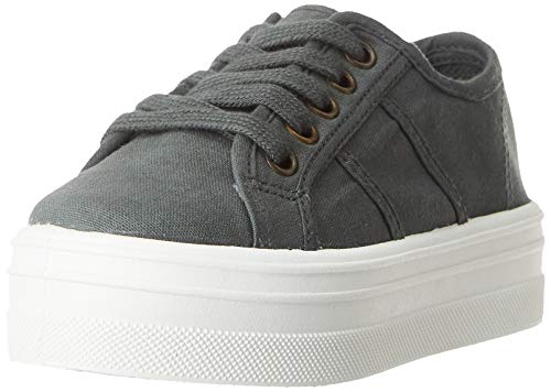Victoria 1092138-Kids Sneaker Barcelona Tela Lavata Cotone Tinto, Ecologico E 30% Riciclato Con Plateau Bambina Plomo 30