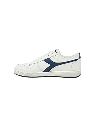 Diadora Magic Basket Low Icona, Scarpe Da Ginnastica Unisex-Adulto, Bianco (White Blue Caspian Sea), 43 Eu