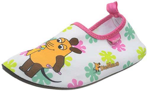 Playshoes Scarpe A Piedi Nudi, Scarpe A Piedi Nudi Unisex - Bambini E Ragazzi, Bianco Rosa Die Maus, 20/21 Eu