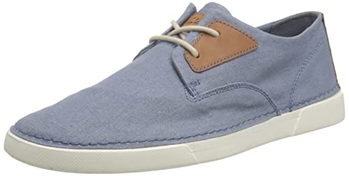 Clarks Gereld Tie, Scarpe Da Ginnastica Uomo, Blue Textile, 40 Eu