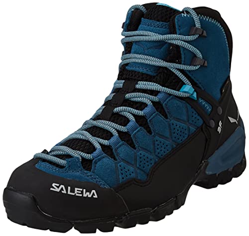 Salewa Ws Alp Trainer Mid Gtx, Scarpa Da Passeggio Donna, Mallard Blue/Maui Blue, 39 Eu