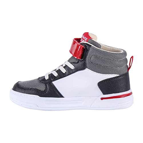 Cerdá Life'S Little Moments Alte Da Bambina Di Minnie Mouse | Scarpa Sportiva Alta Con Un'Imbattibile Combinazione Di Stile E Comfort, Stivaletto, Ner