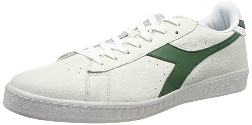 Diadora Game L Low Waxed, Sneaker Unisex - Adulto, Bianco Verde White Green, 41 Eu