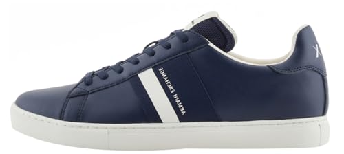 Armani Exchange Paris Double Line, Scarpe Da Ginnastica Uomo, Navy Off White, 44 Eu