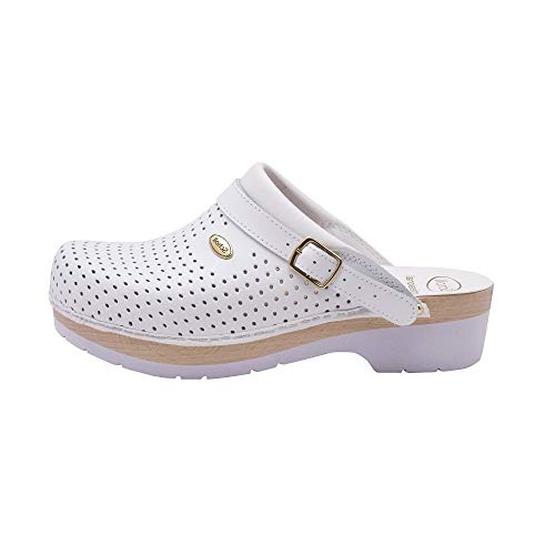 Scholl Clog Supercomfort, Zoccoli Sanitari Medicali, Unisex - Adulto, Bianco, 43 Eu