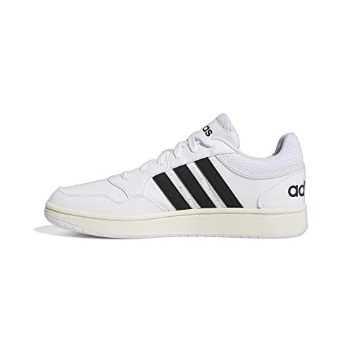 Adidas Hoops 3.0 Low Classic Vintage Shoes, Shoes - Low (Non Football) Uomo, Ftwr White/Core Black/Chalk White, 42 2/3 Eu