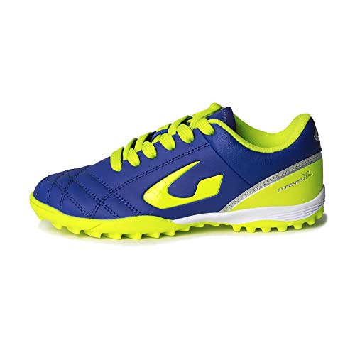 Gems Scarpa Torneo X Jr, Sneaker, Blu/Giallofluo/Grigio, 37 Eu
